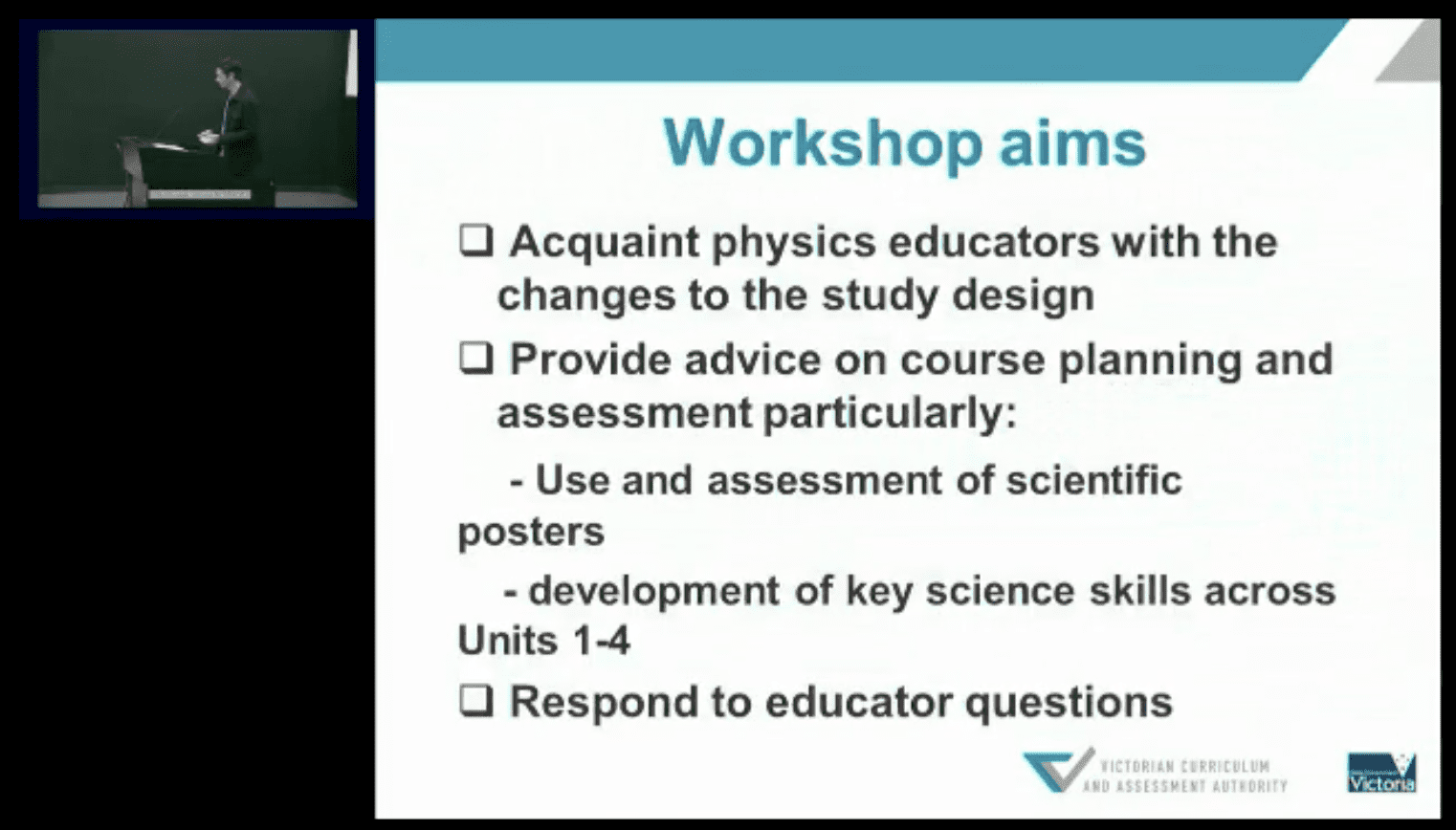 VCAA VCE Physics Study Design Implementation Briefings